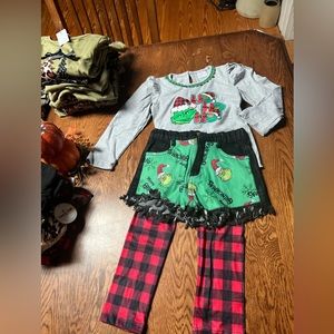 Grinch three piece outfit